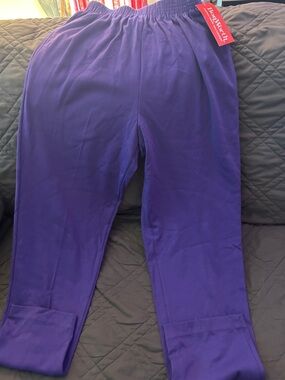 BonWorth Purple Elastic Waist Pull-On Pants